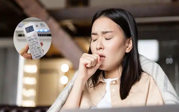 Ngủ máy lạnh bị đau họng